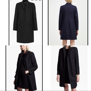 Black French Connection Cashmere & Wool Coat